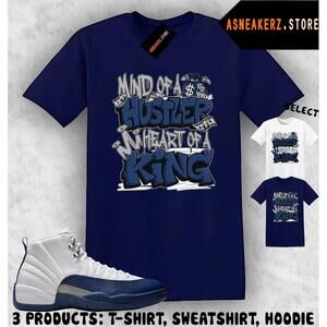 Shirt To Match Aj 12 French Blue Matching Tee Hustle King T-Shirt